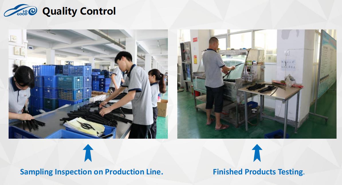 Фабрично тестване на чистачките с плоска греда в Китай-2