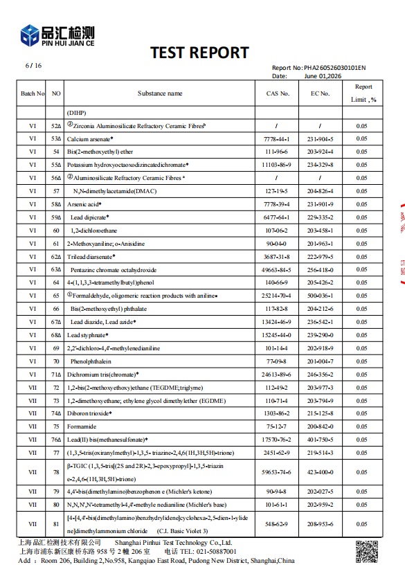 REACH SVHC Test Report — appendix page 3